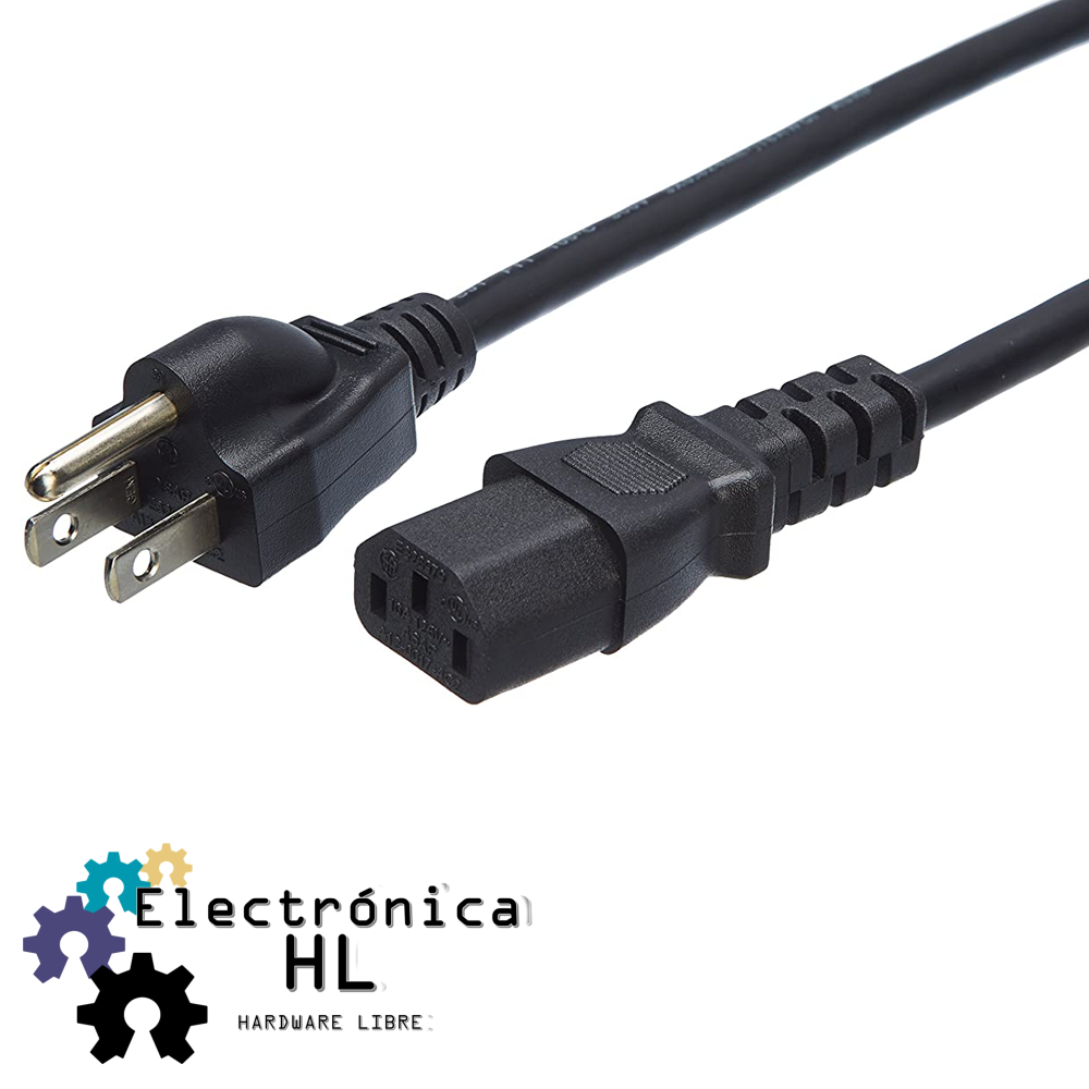 Cable de alimentación (Interlock) para computadora, de