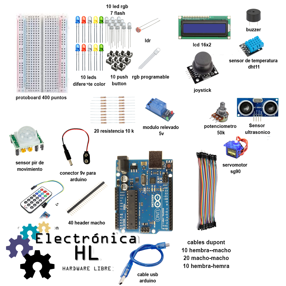Kit Electrónica Arduino Básico