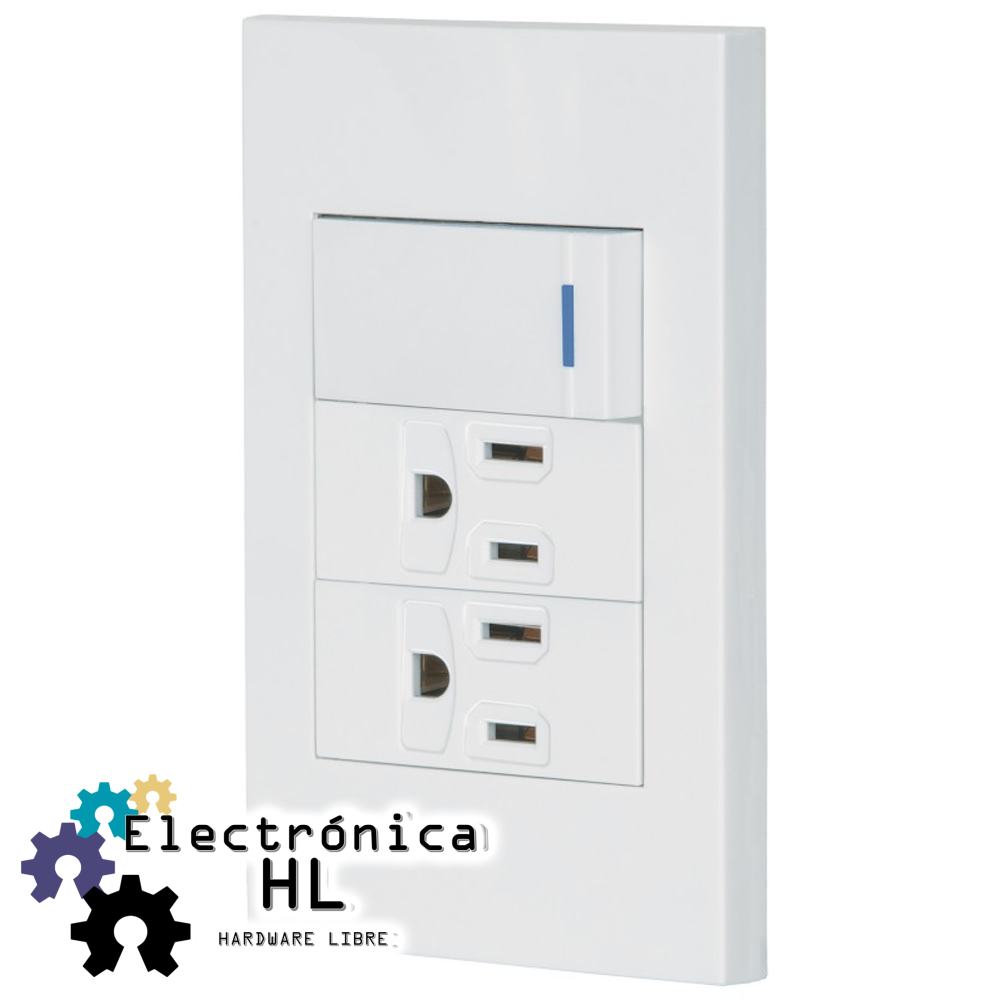 Placa Valo 2 Interruptores Sencillos Y 1 Contacto Pc