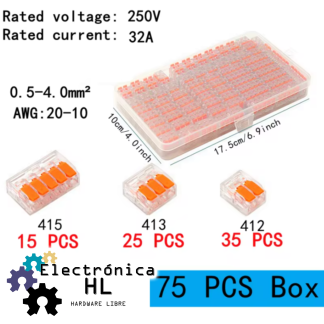 KIT 75 CONECTORES ELECTRICOS