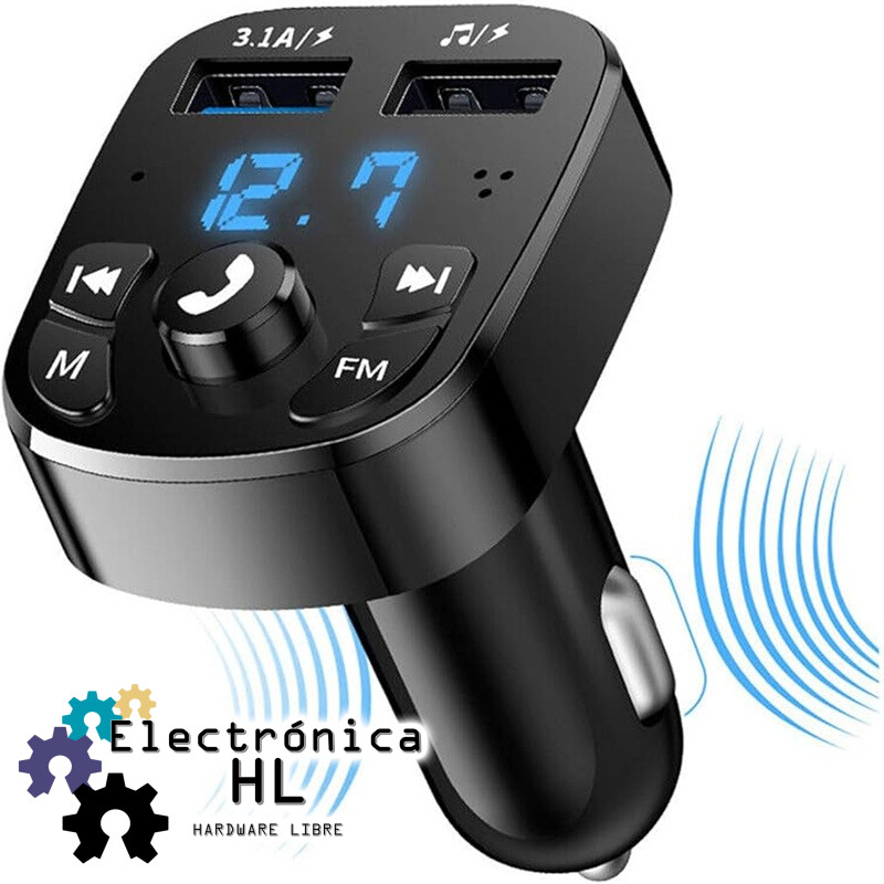TRANSMISOR FM BLUETOOTH PARA CARRO