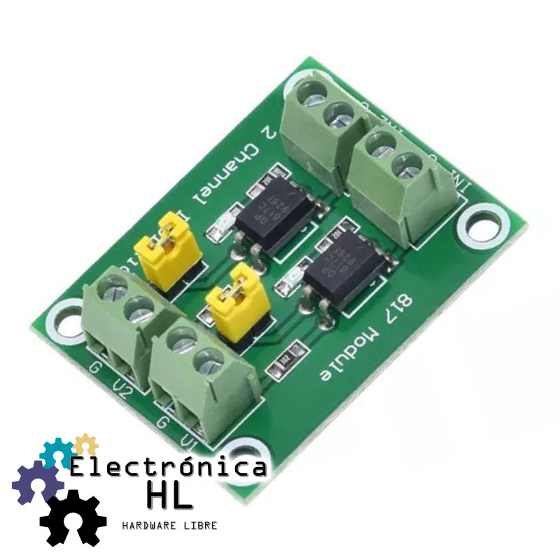 MODULO OPTOACOPLADOR PC817 2 CANALES