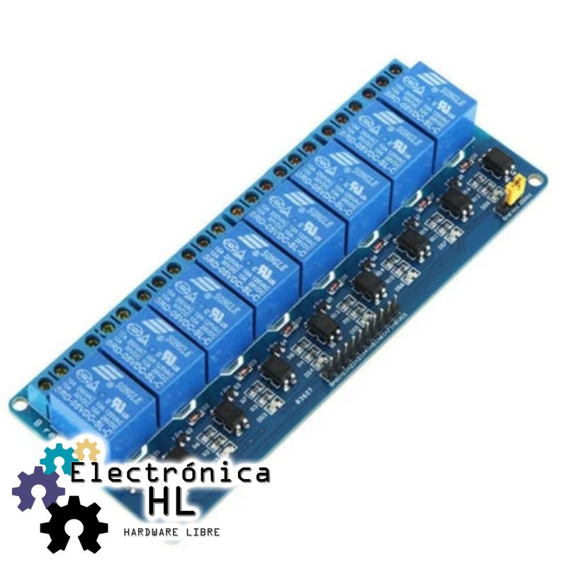 MODULO RELEVADOR 8 CANALES 5V