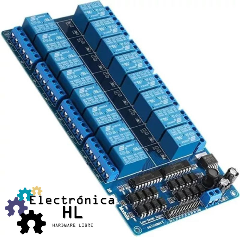 MODULO RELEVADOR 16 CANALES 5V