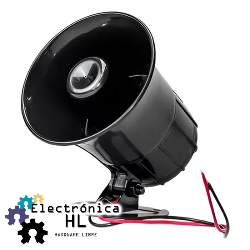 SIRENA PLASTICO 6 TONOS 3 1/2" 20W 12V