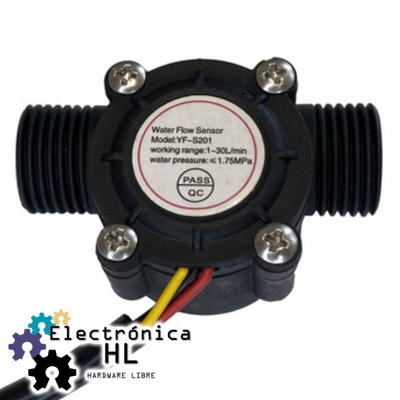 SENSOR DE FLUJO, CAUDALIMETRO FS300A, 3/4”, 1-60 L/MIN