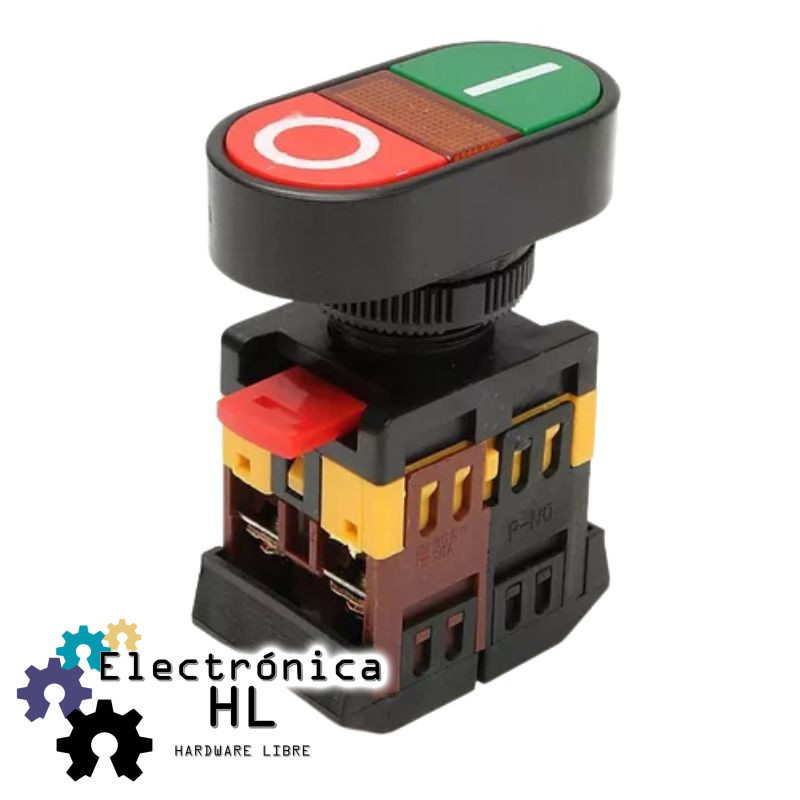 APBB-22&25N INTERRUPTOR MOMENTANEO DE ENCENDIDO Y APAGADO CON LED 220V