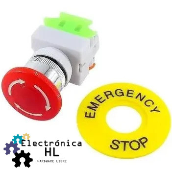 BOTON DE PARO DE EMERGENCIA 660V 10A 22MM
