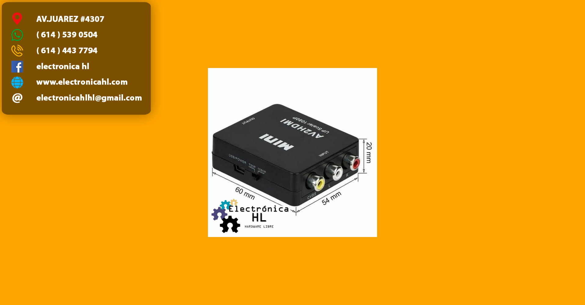 ADAPTADOR HDMI – RCA – Electronica HL